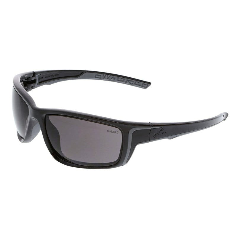 MCR Safety SR422 Black Safety Glasses Gray Lenses Black Temp Gray T - Pelican Power Tool