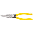 Klein Tools D203-8N Long-Nose Pliers Hd Side Cutters/Skinning Hole 8-5/16" - Pelican Power Tool
