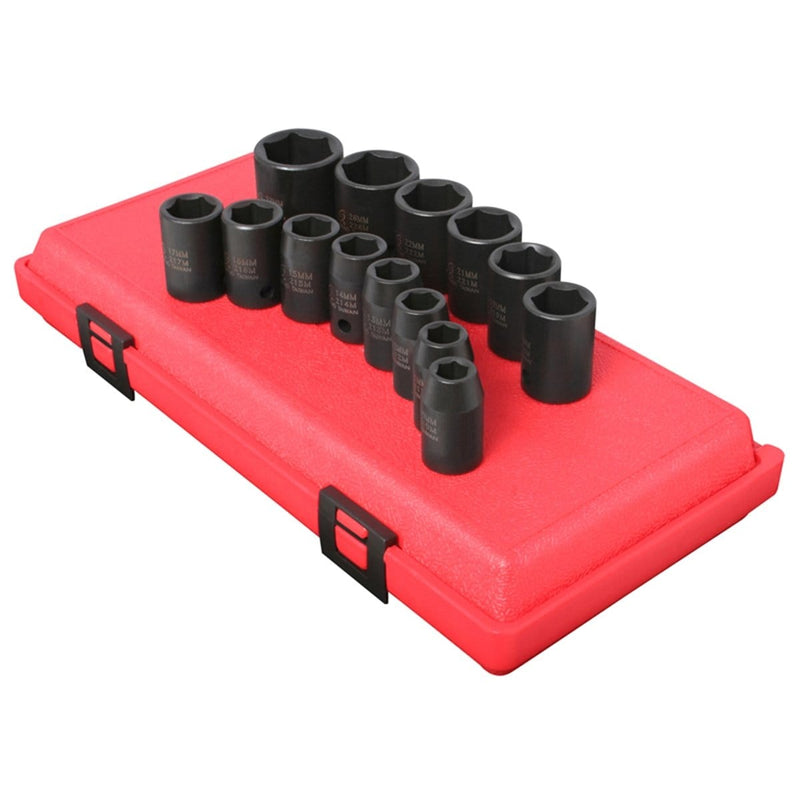 Sunex 2652 Socket Set Impact 1/2In. Drive 14 Pc Std Metric - Pelican Power Tool