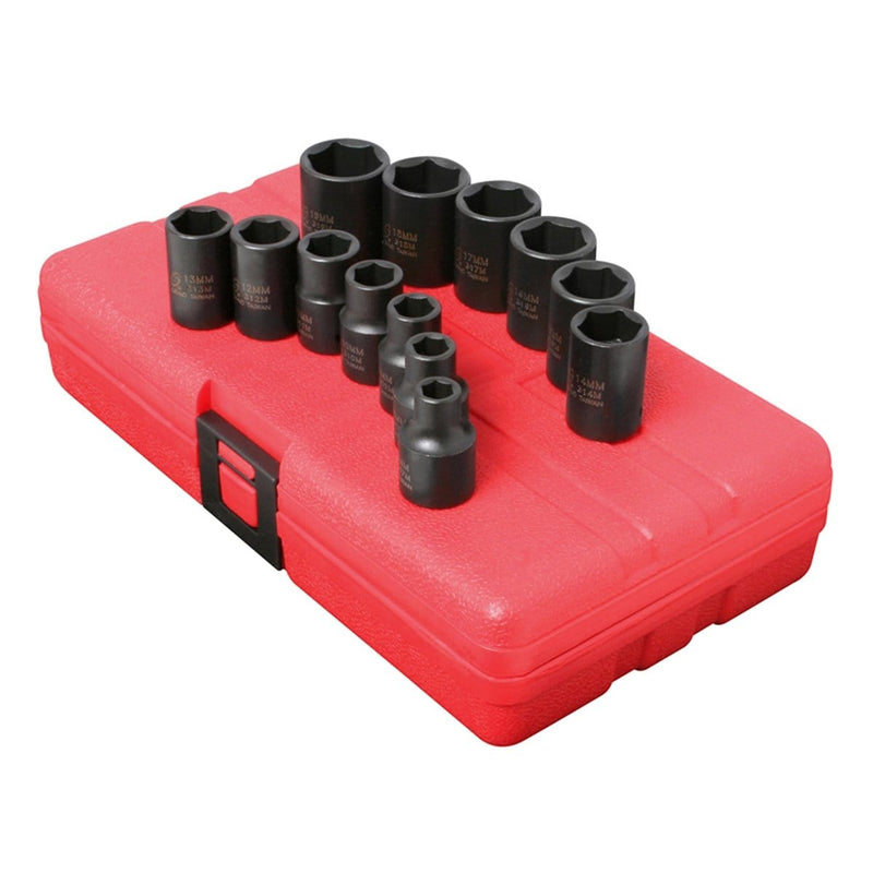 Sunex 3358 Socket Set Impact 3/8In. Drive 13 Pc.Std. Metric - Pelican Power Tool