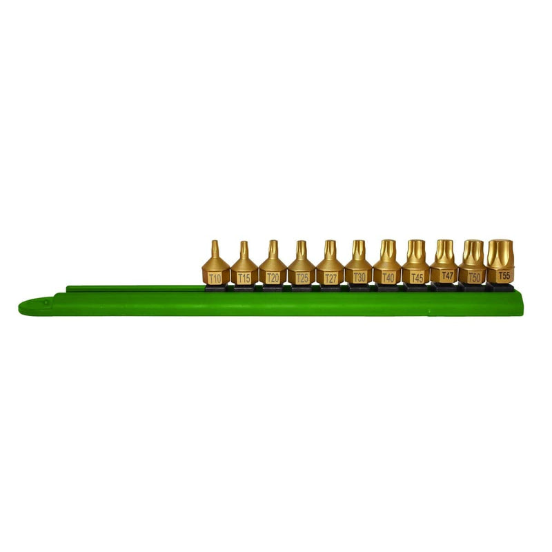 Mayhew 16003 11Pc Dual Dr Torx Set On Rail - Pelican Power Tool