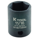K Tool International KTI-32122 Soc 11/16 3/8D Imp 6Pt - Pelican Power Tool