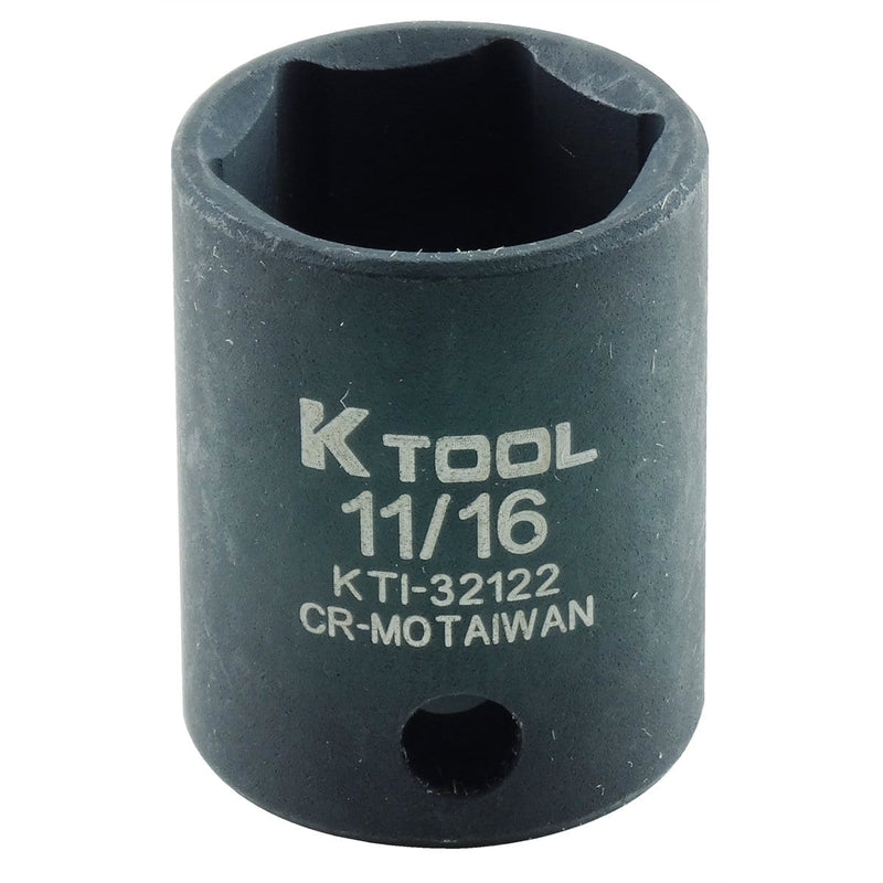 K Tool International KTI-32122 Soc 11/16 3/8D Imp 6Pt - Pelican Power Tool