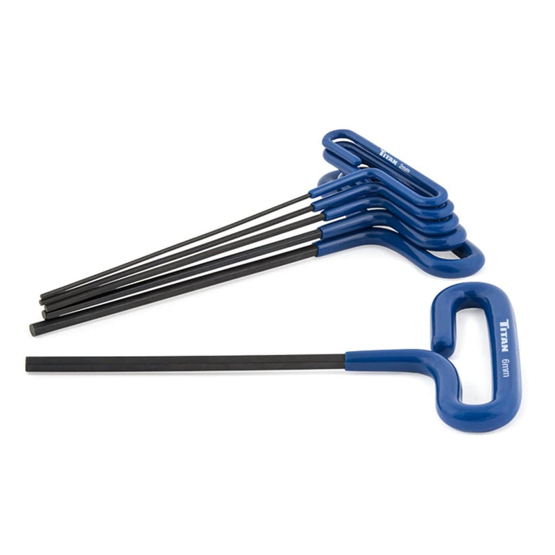 Titan 12769 6-Pc Metric T-Handle Hex Key Set - Pelican Power Tool