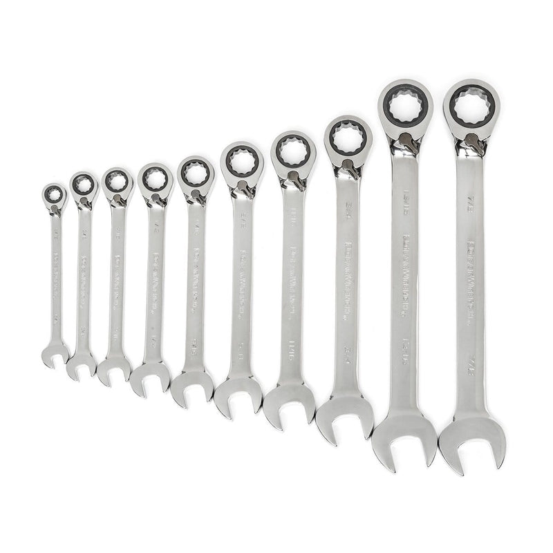 GearWrench 85891 10Pc Sae Reversing Ratcheting Combi Wre - Pelican Power Tool