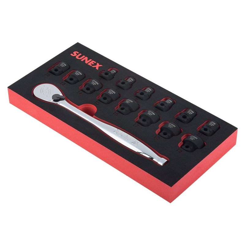 Sunex 3311SR 15-Piece 3/8 In. Drive Low Profile Im - Pelican Power Tool