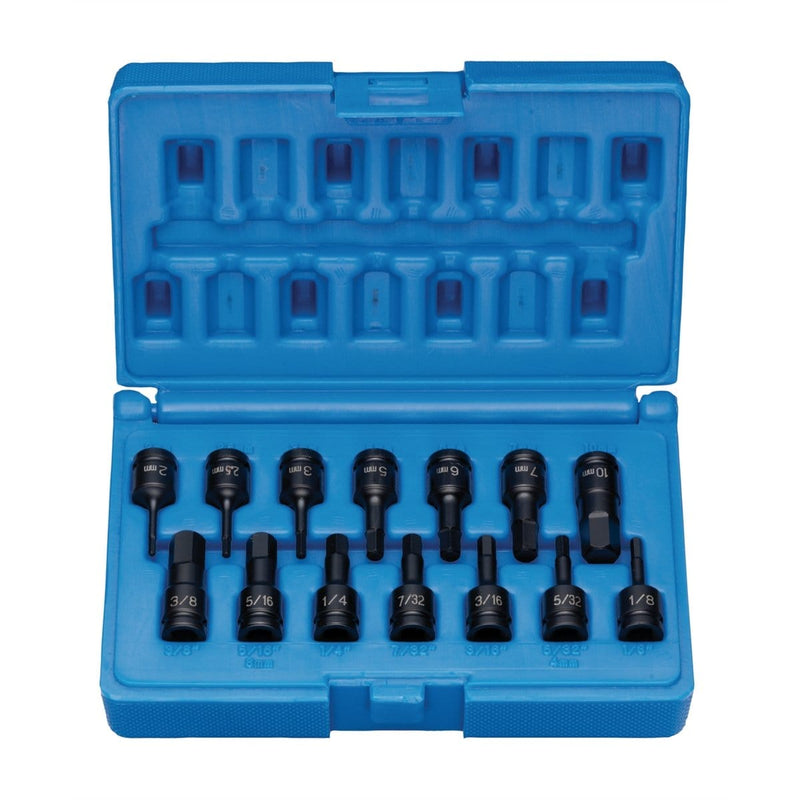 Grey Pneumatic 9298HC 1/4" Drive 14 Pc. Impact Hex Driver Set. - Pelican Power Tool