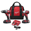 Milwaukee 2691-22 2-Pc M18 Comp Lithium Ion Drill/Driver Imp Wrench Combo (2) Batt Kit - Pelican Power Tool