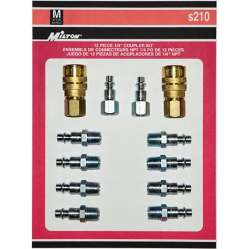 Milton Industries S-210 12 Piece M-Style Coupler Kit - Pelican Power Tool