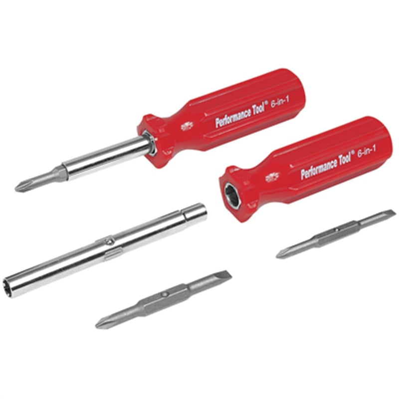 Wilmar Corp. / Performance Tool W975 6 In 1 Flip Screwdriver 12 Pc. Display - Pelican Power Tool