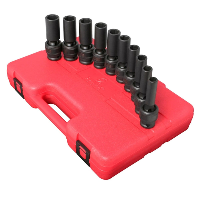 Sunex 2658 Socket Set Impact 1/2In. Drive 10Pc Univ Deep Met - Pelican Power Tool