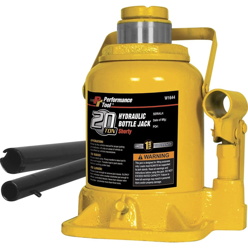 Wilmar Corp. / Performance Tool W1644 20 Ton Shorty Hydraulic Bottle Jack - Pelican Power Tool