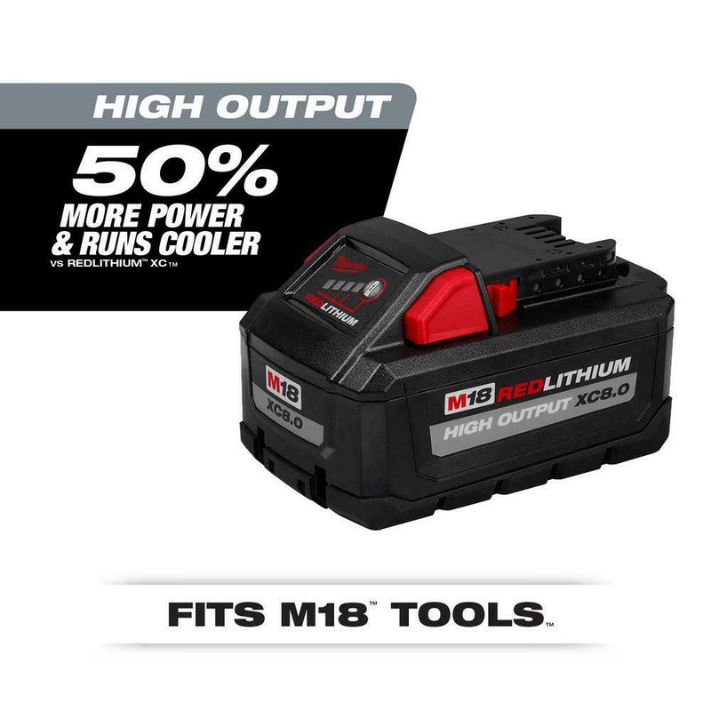 Milwaukee 48-11-1880 M18 Redlith High Output Xc8.0 Batt - Pelican Power Tool