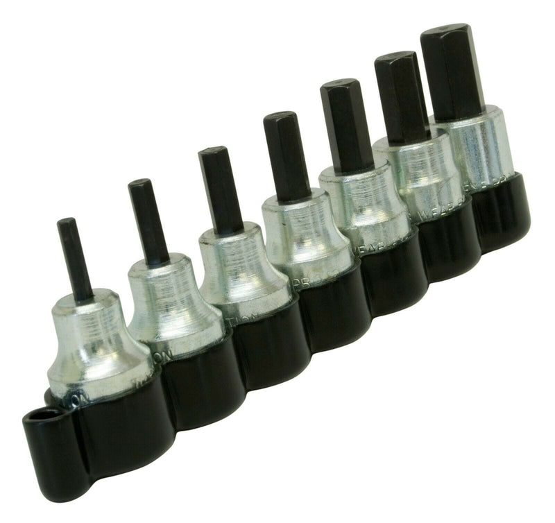 Lisle 33850 Socket Hex Bit Set 3/8In. Dr 7Pc Metric 3 To 10Mm - Pelican Power Tool