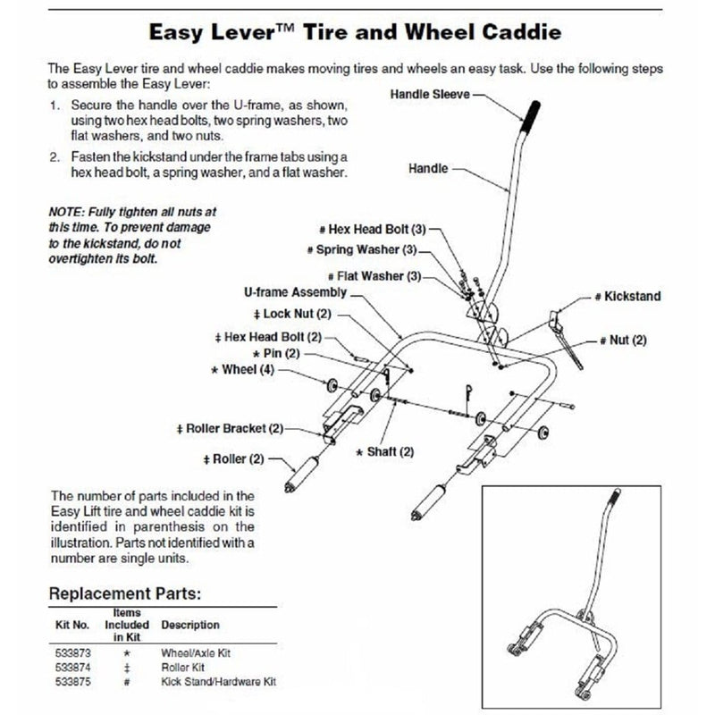 OTC 533873 Dolly Wheel Kits - Pelican Power Tool