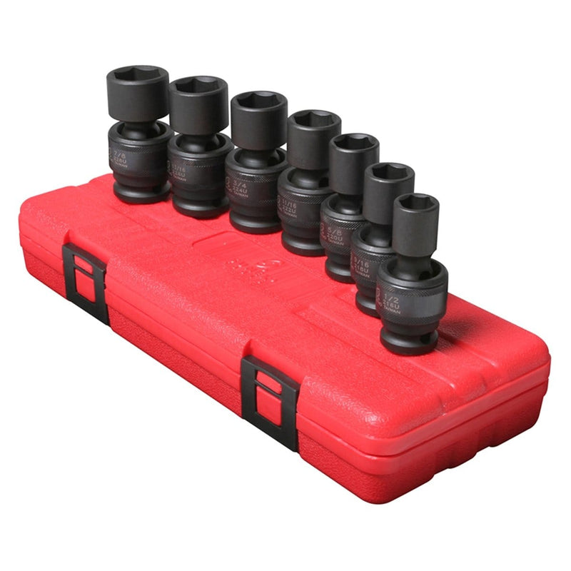 Sunex 2654 Socket Set Impact 1/2In. Drive 7 Pc Univ Std Sae - Pelican Power Tool
