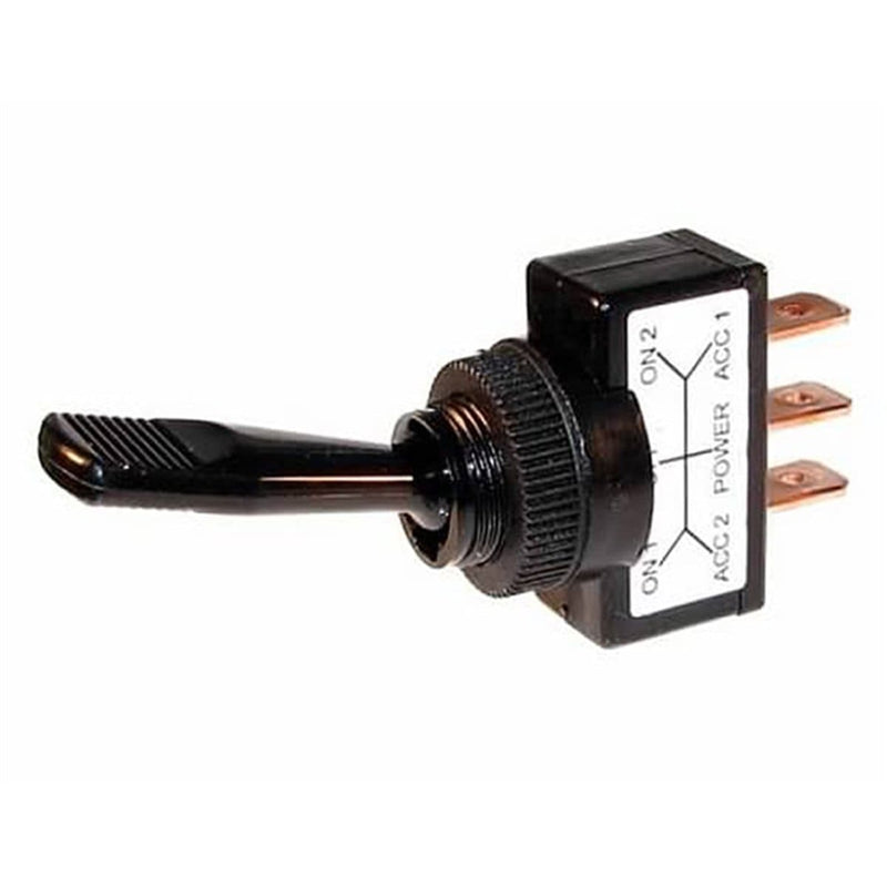 The Best Connection 2620F 20 Amp 12V Black Toggle Switch - Pelican Power Tool