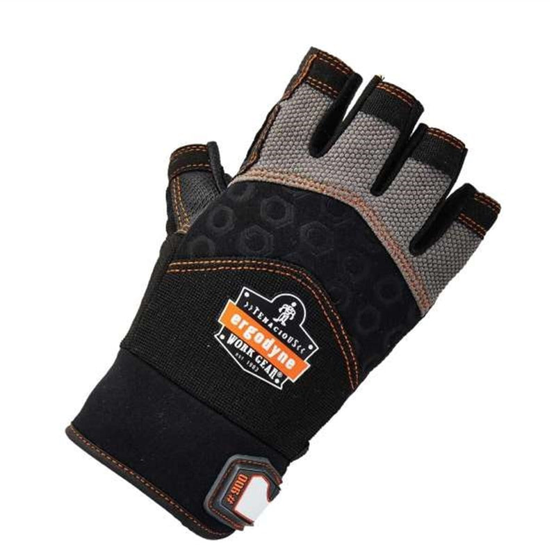 Ergodyne 17695 900 Xl Black Half-Finger Impact Gloves - Pelican Power Tool