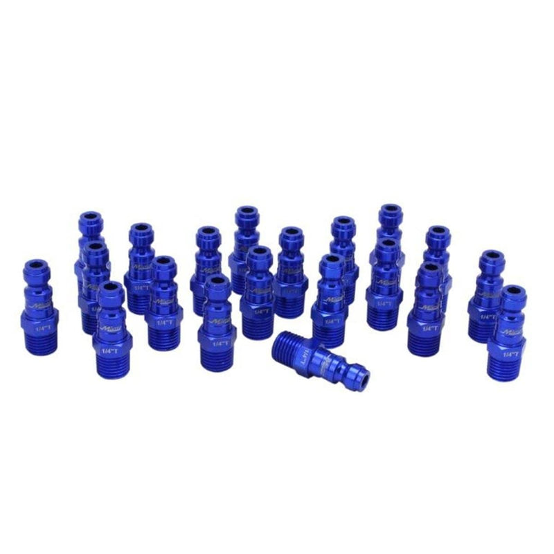 Milton Industries 783TC-20 Colorfit Plugs, T-Style Blue, 1/4" Mnpt - Pelican Power Tool