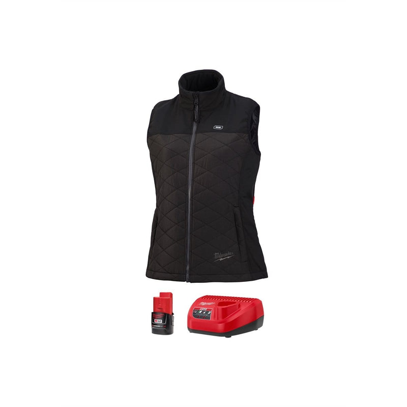 Milwaukee 333B-212X M12 Heated Women'S Axis Vest Kit, Size 2X (Black) - Pelican Power Tool