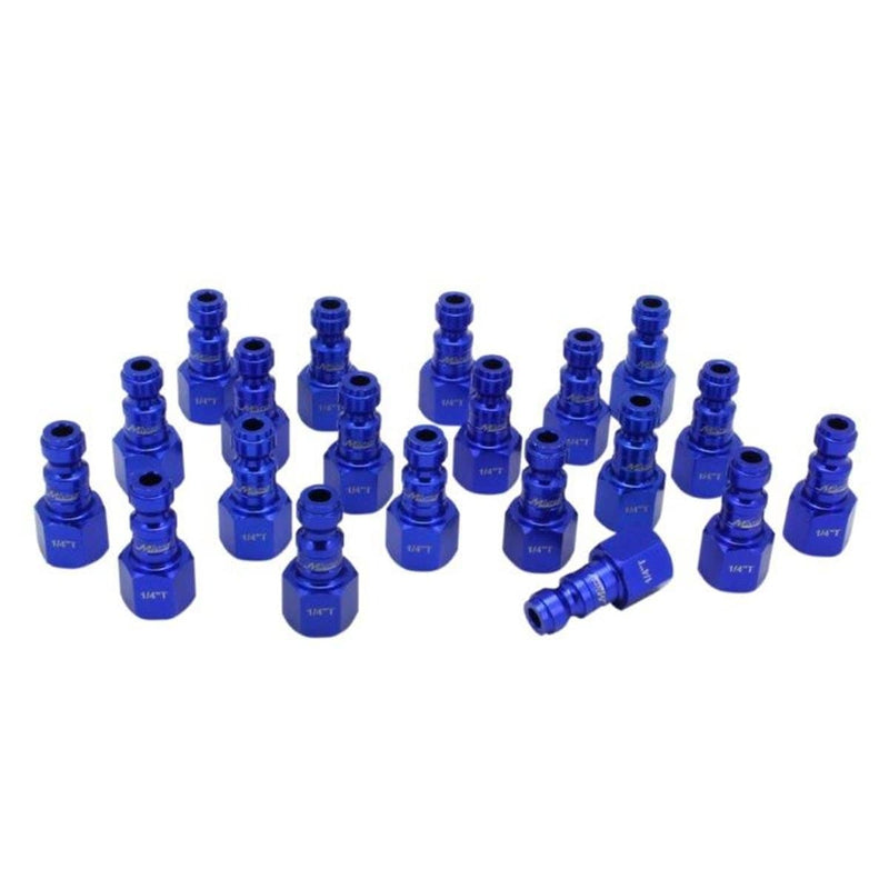 Milton Industries 784TC-20 Colorfit Plugs, T-Style Blue, 1/4" Fnpt - Pelican Power Tool