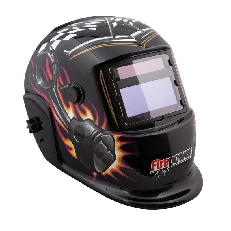 Firepower 1441-0086 Firepower Auto-Darkening Helmet - Plug & Piston - Pelican Power Tool