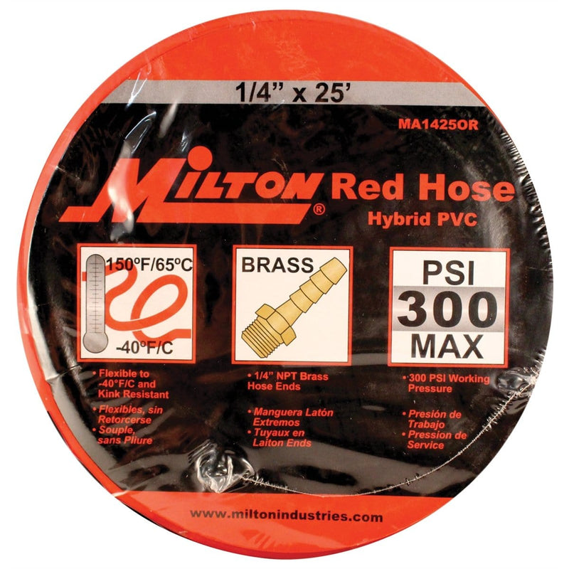 Milton Industries MA1425OR Cobra Flex Hose Pu Hybrid 1/4" X 25' - Pelican Power Tool