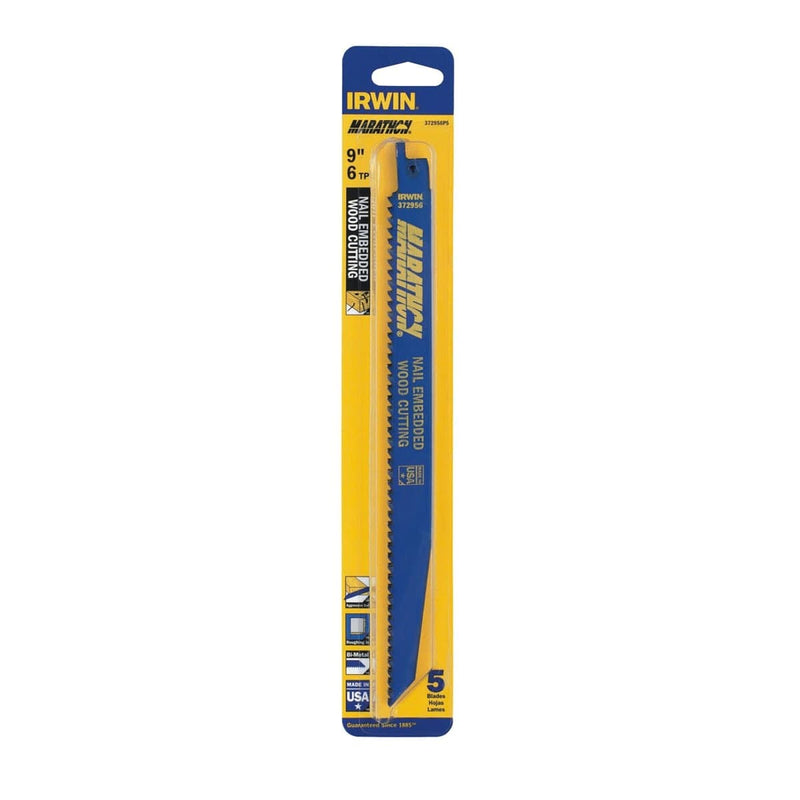 Hanson 372956P5 Reciprocating Saw Blade, 9 In. Long, 6 Tpi, Bi-Met - Pelican Power Tool