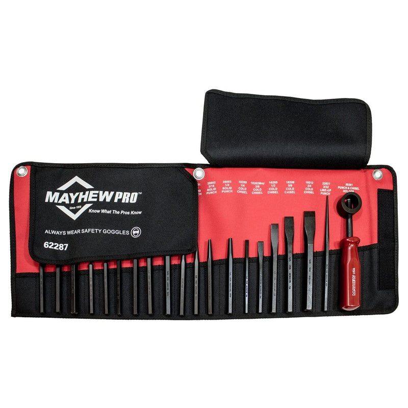 Mayhew 62287 20-Pc Punch And Chisel Kit - Pelican Power Tool