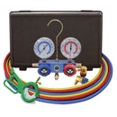 Mastercool 98660-PROM R12/R134A Dual Aluminum Manifold W/ 3 In 1 Can Tap - Pelican Power Tool