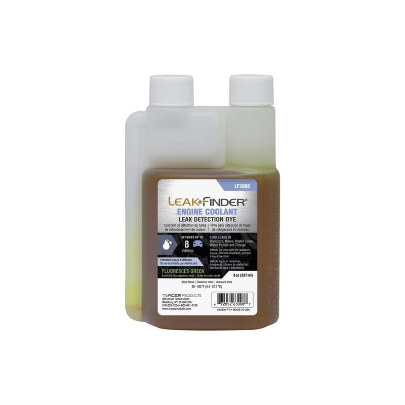 Tracer Products LF3008 Leakfinder 8-Oz Bottle, Engine Coolant - Pelican Power Tool