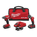 Milwaukee 2895-22CT M18 Fuel 3/8" Imp Wrench Led Light (2) Batt Kit - Pelican Power Tool