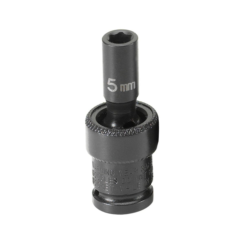 Grey Pneumatic 1/4" SURFACE DRIVE X 5MM STANDARD UNIVERSAL 1/4" Drive Standard Metric Universal Impact Socket - 5mm - Pelican Power Tool