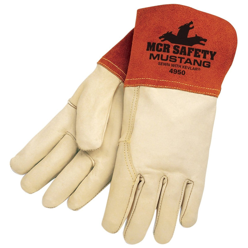 MCR Safety 4950L Mustang Leather Welding Work Gloves - Pelican Power Tool