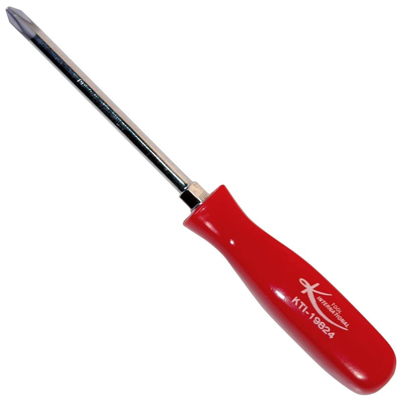 K Tool International KTI-19824 No. 2 X 4 In. Phillips Screwdriver With Red Square - Pelican Power Tool