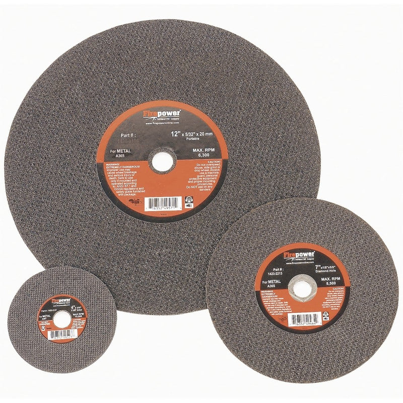 Firepower 1423-2197 12" Chop Saw Abrasive Wheel - Pelican Power Tool