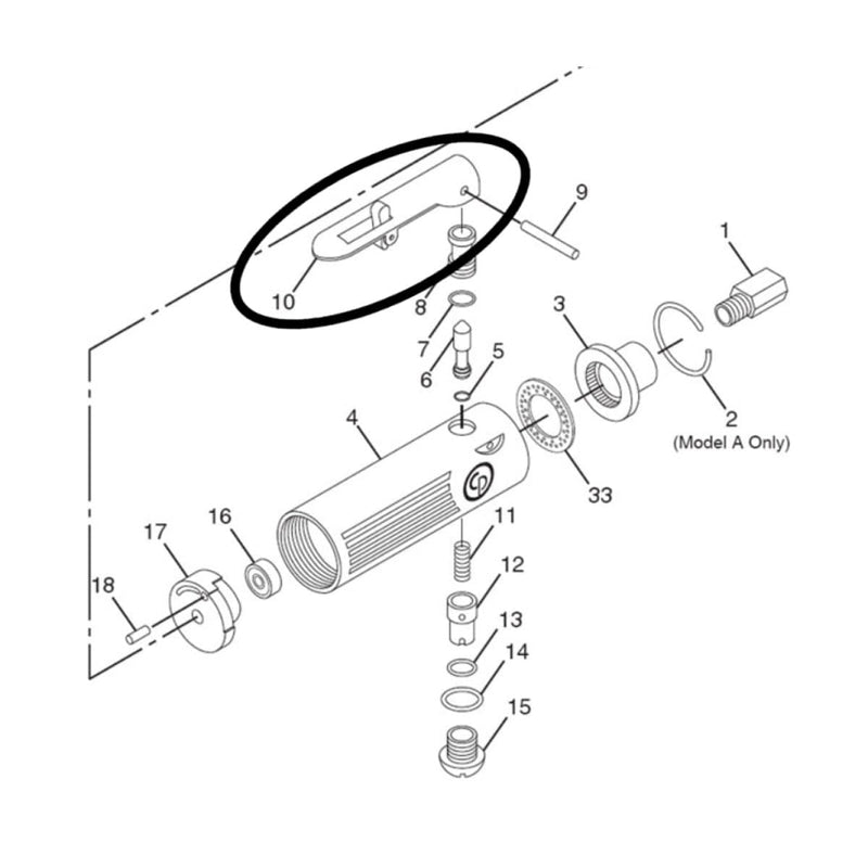 Chicago Pneumatic CA144879 Chicago Pneumatic Lever-Throttle (Replacement Part - Pelican Power Tool