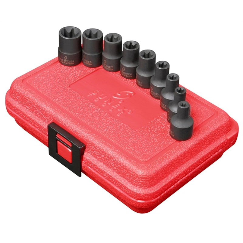 Sunex 3670SE Imp Skt Set 9Pc 3/8Dr External Star - Pelican Power Tool