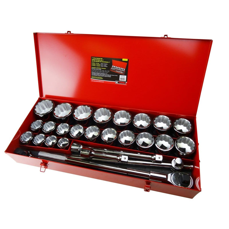 K Tool International KTI25128 Soc Set 1 Dr 12 Pt W/Accessories - Pelican Power Tool