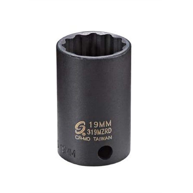 Sunex 319MZ Soc 19Mm 3/8D Imp 12Pt Blk - Pelican Power Tool