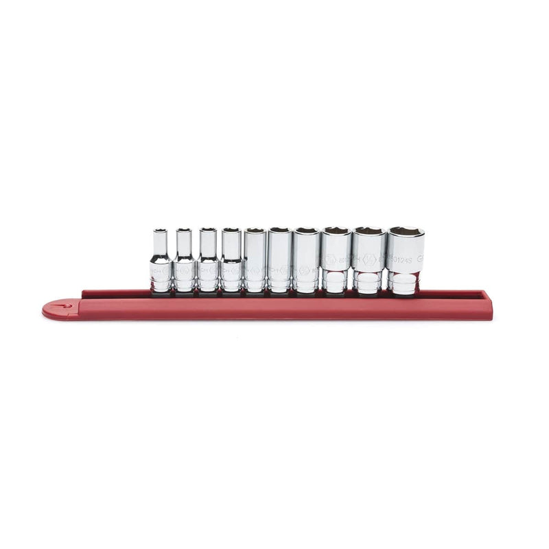 GearWrench 80305S 10 Pc. 1/4" Drive 6Pt. Mid Length Socket Set Sae - Pelican Power Tool