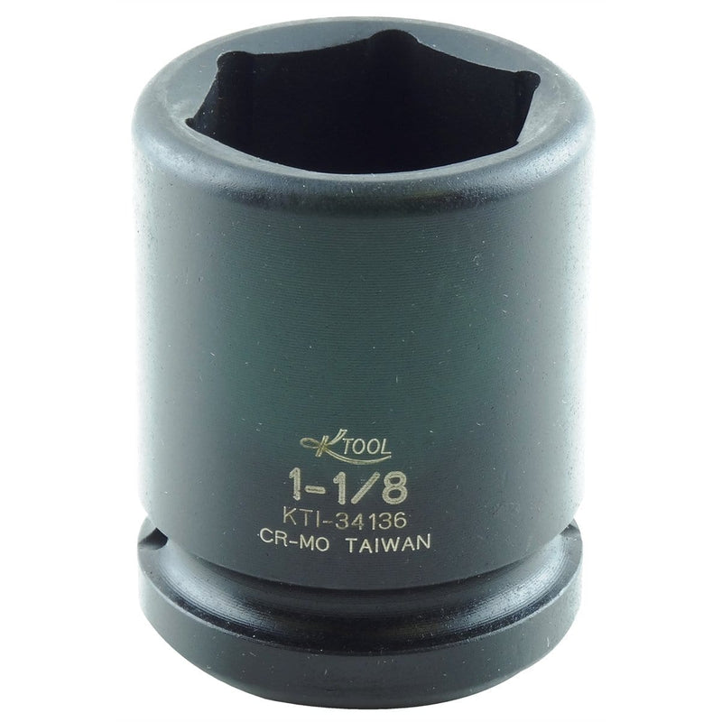 K Tool International KTI-34136 Soc 1-1/8 3/4D Imp 6Pt - Pelican Power Tool