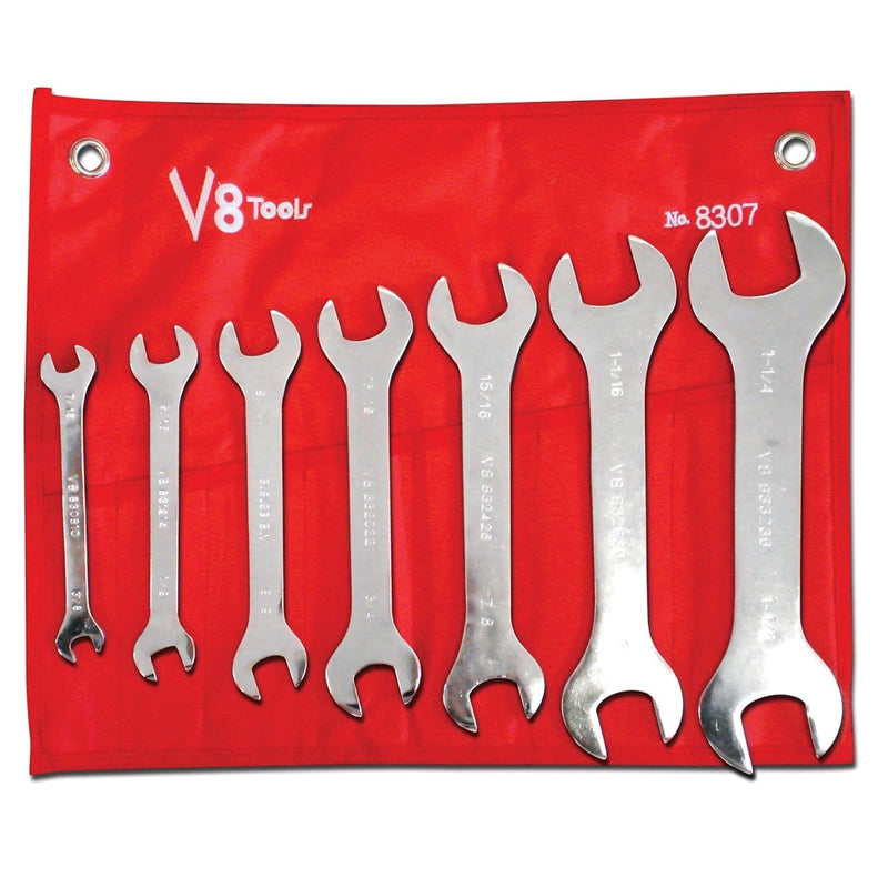 V-8 Tools 8307 Wre Set 7Pc Super Thin 3/8 - 1-1/4 - Pelican Power Tool