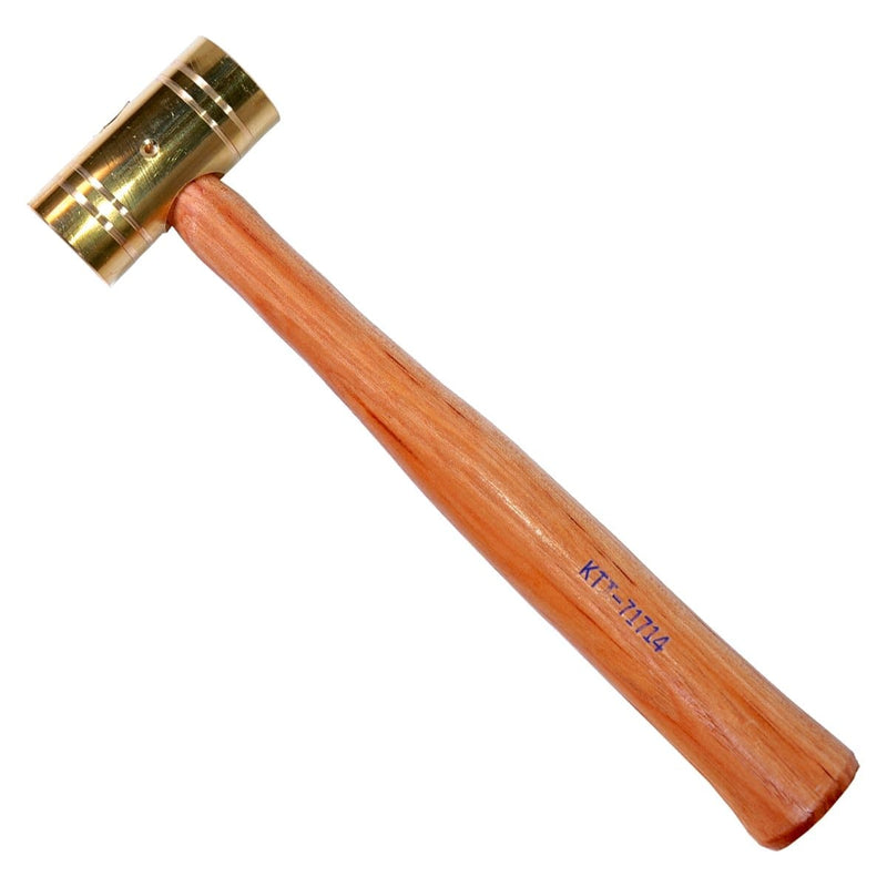K Tool International KTI-71714 16 Oz. Brass Hammer With Wooden Hickory Handle - Pelican Power Tool