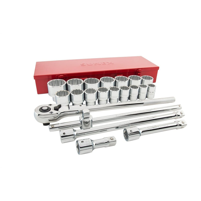 Sunex 4421 21-Piece 3/4 In. Drive Chrome Socket - Pelican Power Tool