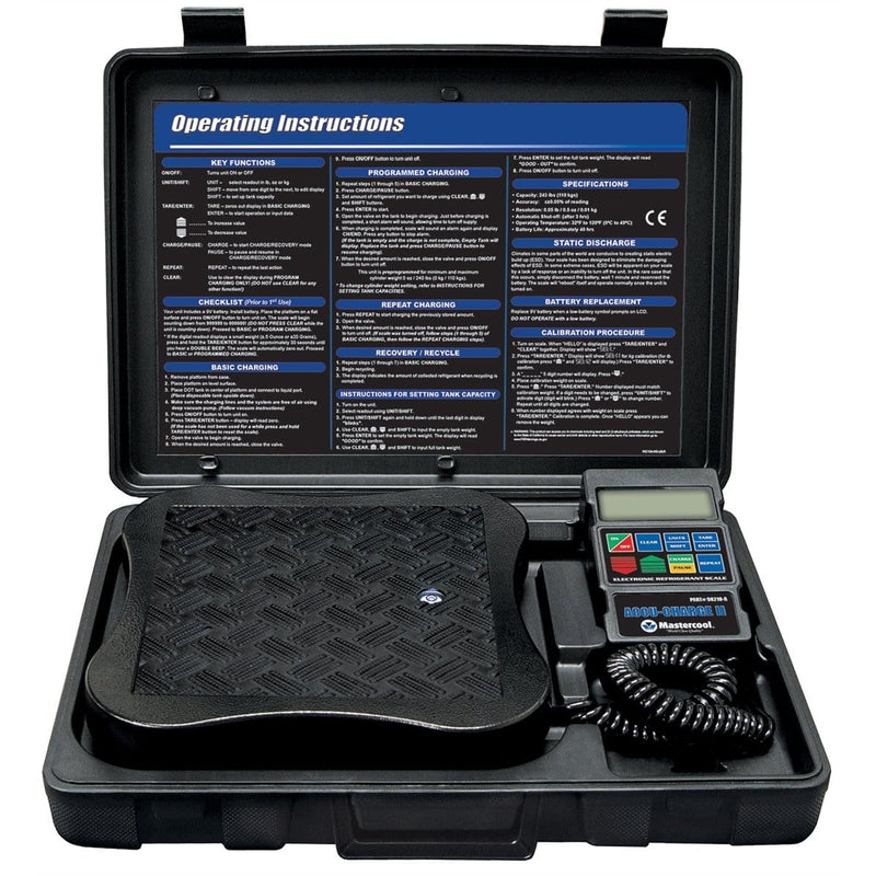 Mastercool 98210-A Electronic Charging Scale W/Level - Pelican Power Tool