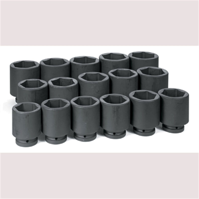 Grey Pneumatic 9016D 1" Dr. 16 Piece Deep Fractional Set 2-1/16" - 3" - Pelican Power Tool