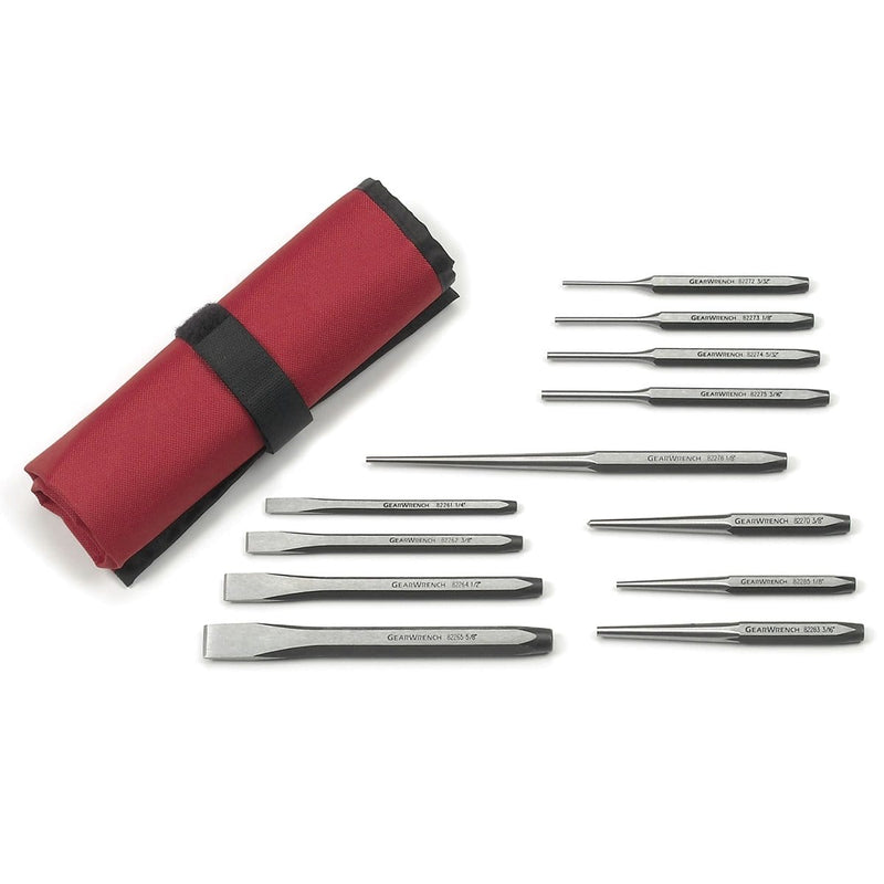 GearWrench 82305 12 Pc Punch And Chisel Set - Pelican Power Tool