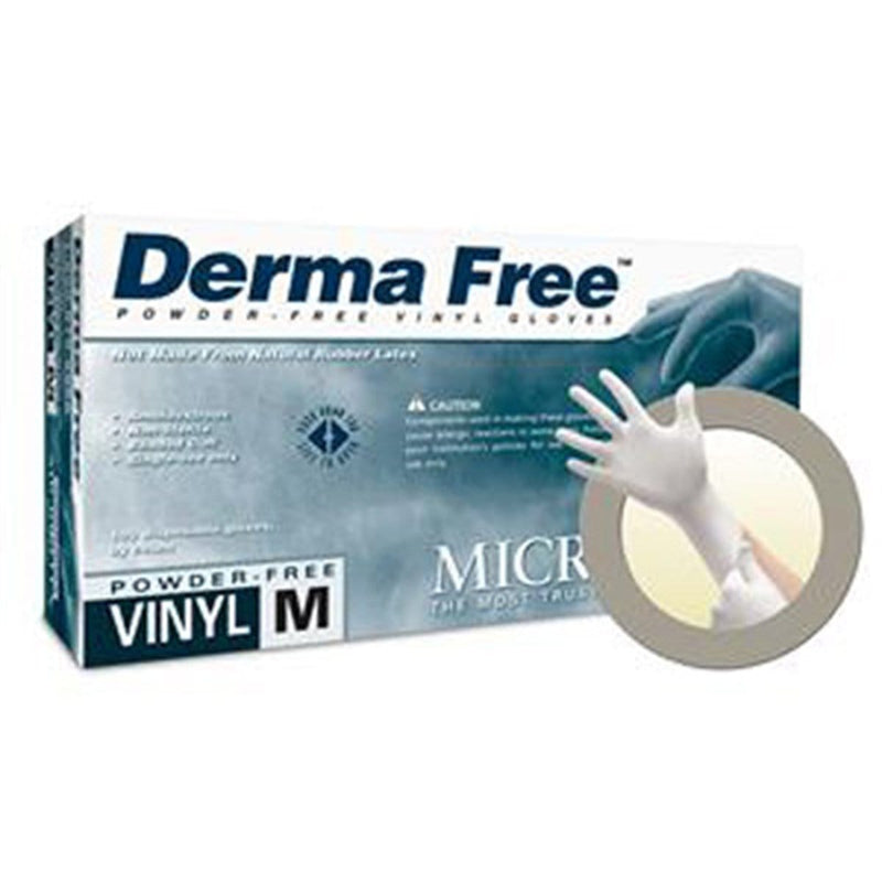 Microflex DF-850S Dermafree Vinyl Exam Gloves S - Pelican Power Tool