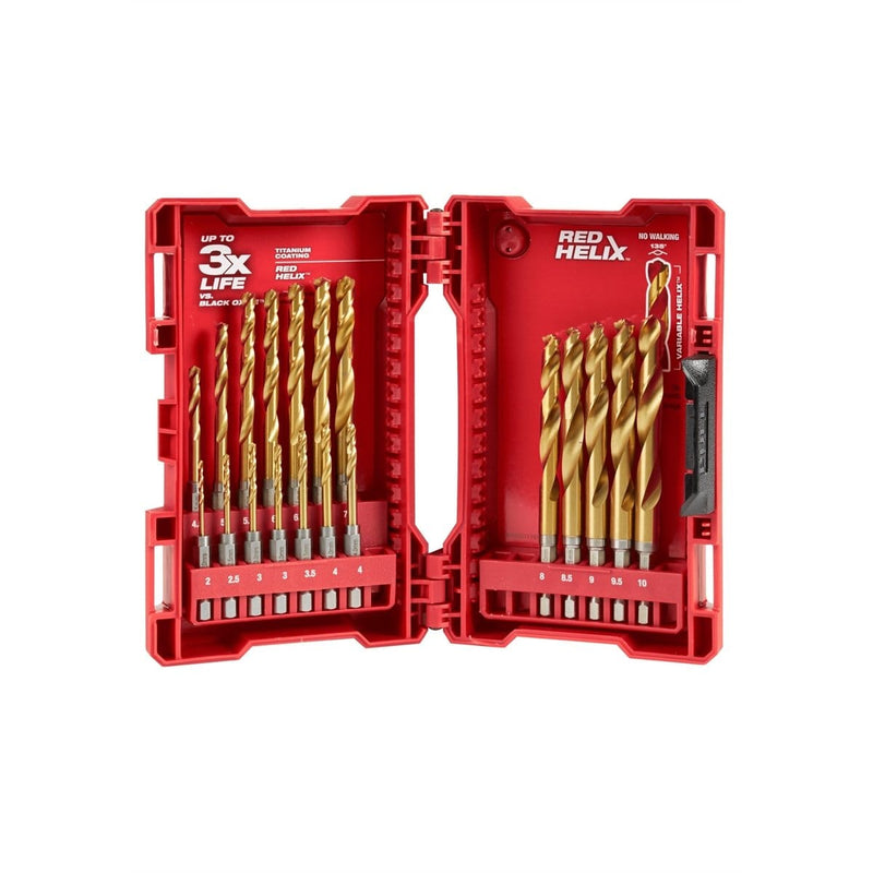 Milwaukee 48-89-4860 Shockwave Red Helix Metric Titanium Drill Bits 19-Pc Set - Pelican Power Tool